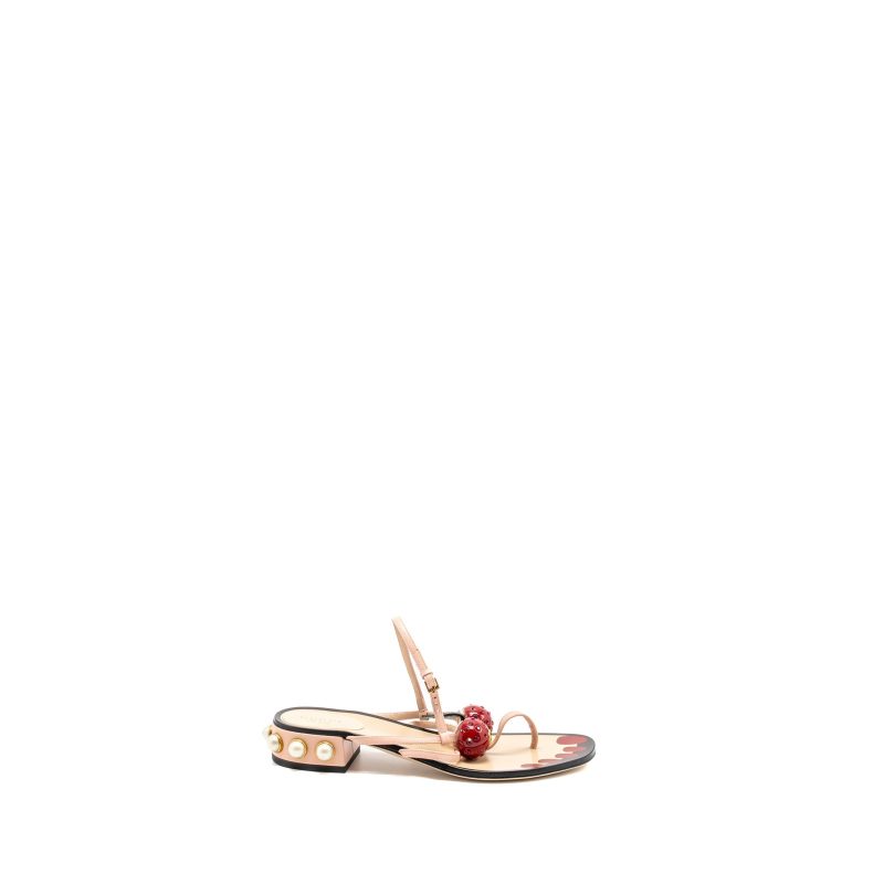 Gucci Size 36.5 hatsumomo Cherry-Embellished Sandal Multicolour - Barde - Image 5