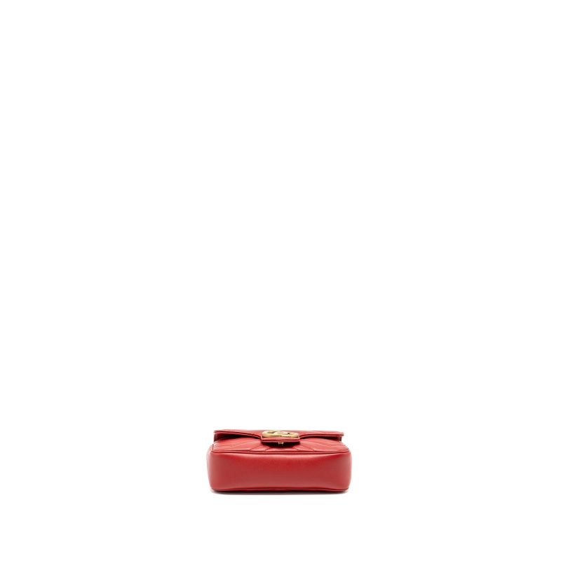 Gucci Super Mini gg Marmont calfskin Red GHW - Barde - Image 5