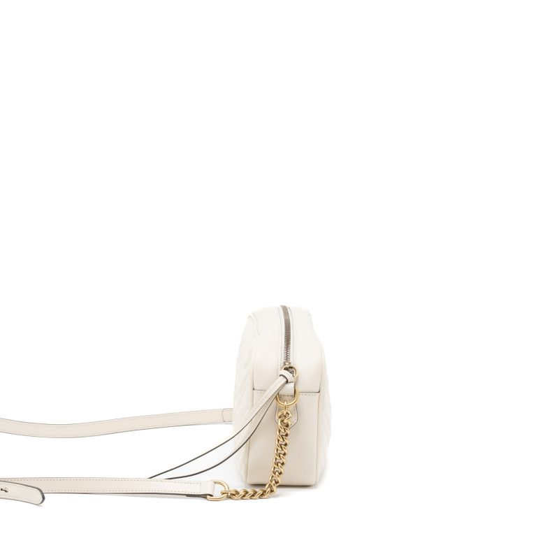 Gucci GG Marmont Camera Shoulder Bag Calfskin White GHW - Barde - Image 3