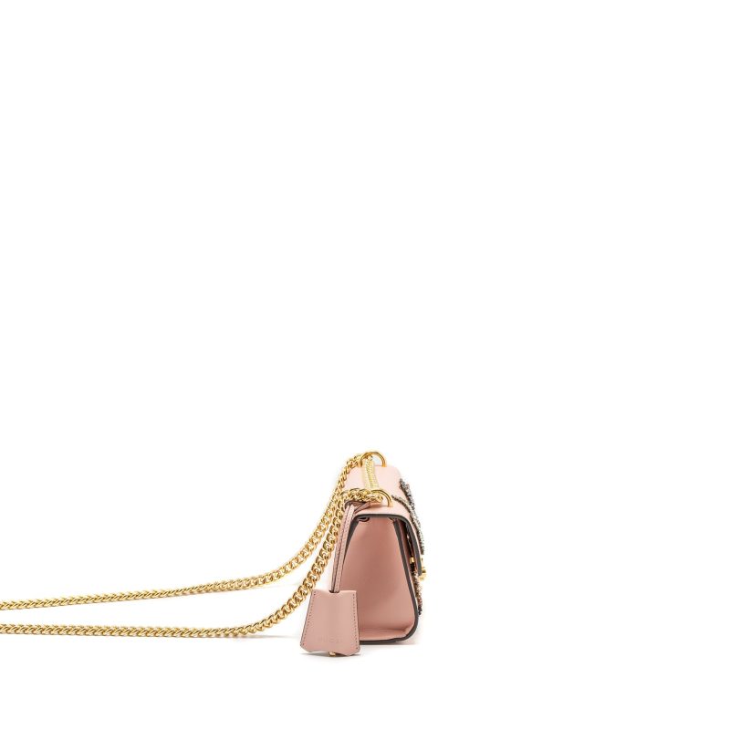 Gucci Padlock Chain Bag Crystal Star Limited Calfskin Pink GHW - Barde - Image 3