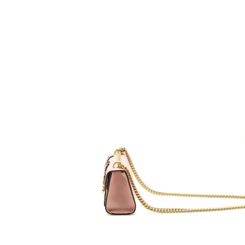 Gucci Padlock Chain Bag Crystal Star Limited Calfskin Pink GHW - Barde - Image 4