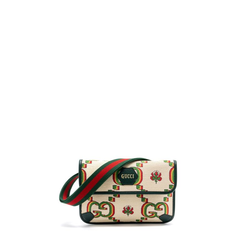 Gucci belt bag canvas multicolour GHW - Barde