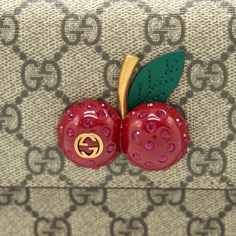 Gucci Supreme Mini Bag Cherries GG Supreme Canvas GHW - Barde - Image 6