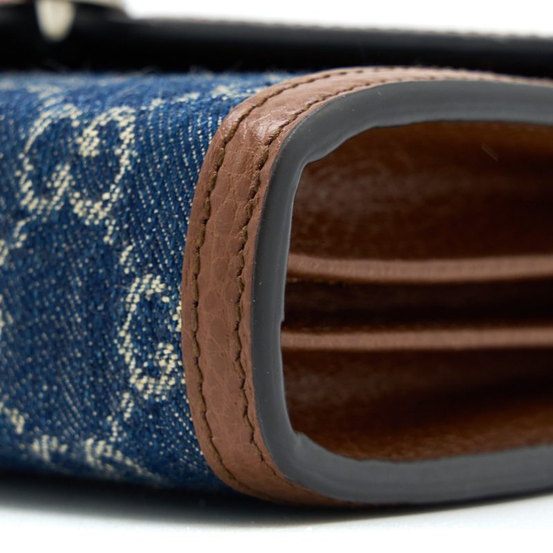 Gucci Dionysus Wallet on Chain GG Supreme Denim/Leather Multicoloured Hardware - Barde - Image 7