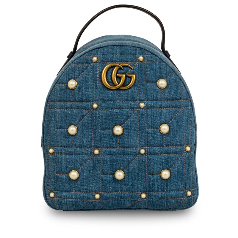 Gucci Denim Marmont Pearl Backpack - Barde