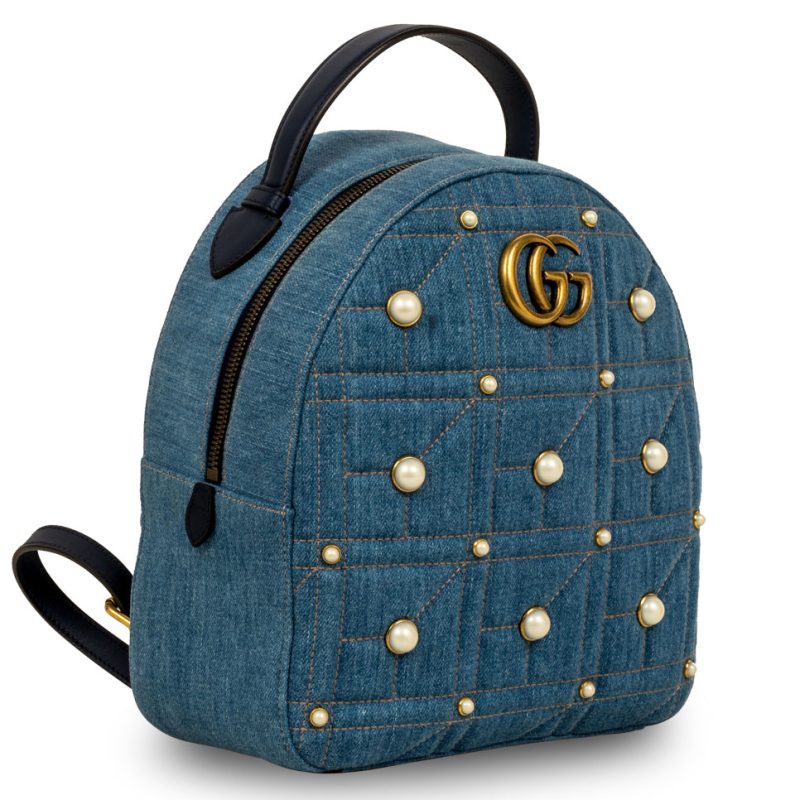 Gucci Denim Marmont Pearl Backpack - Barde - Image 2