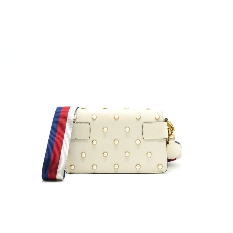 Gucci Embellished Broadway Bee Bag White - Barde - Image 2