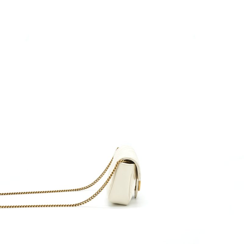 Gucci GG Marmont Super mini White with GHW - Barde - Image 3
