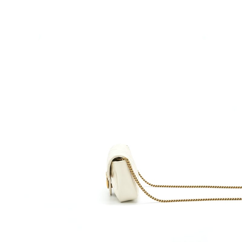 Gucci GG Marmont Super mini White with GHW - Barde - Image 4