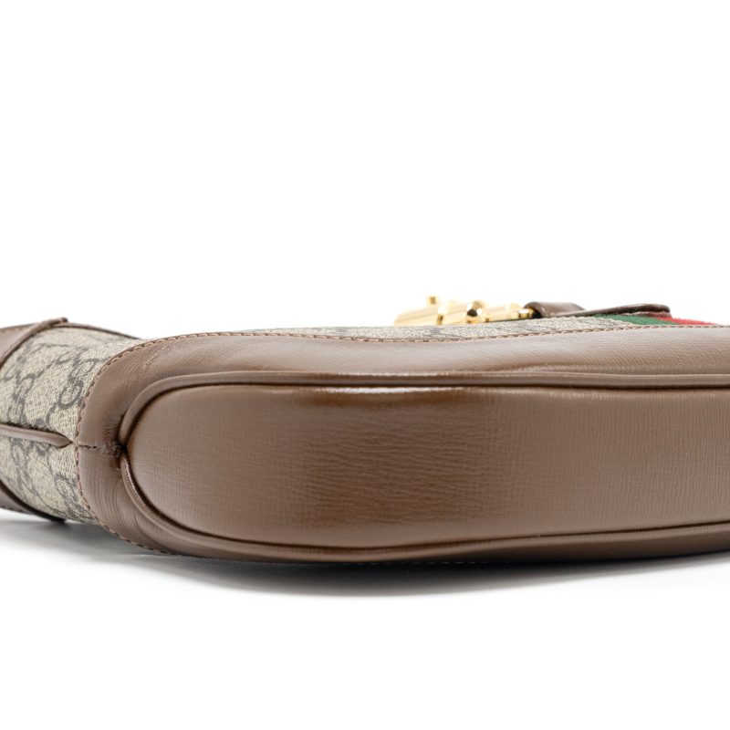 Gucci Jackie 1961 Small Shoulder Bag GG Supreme Canvas/Calfskin Brown/Multicolour GHW - Barde - Image 6