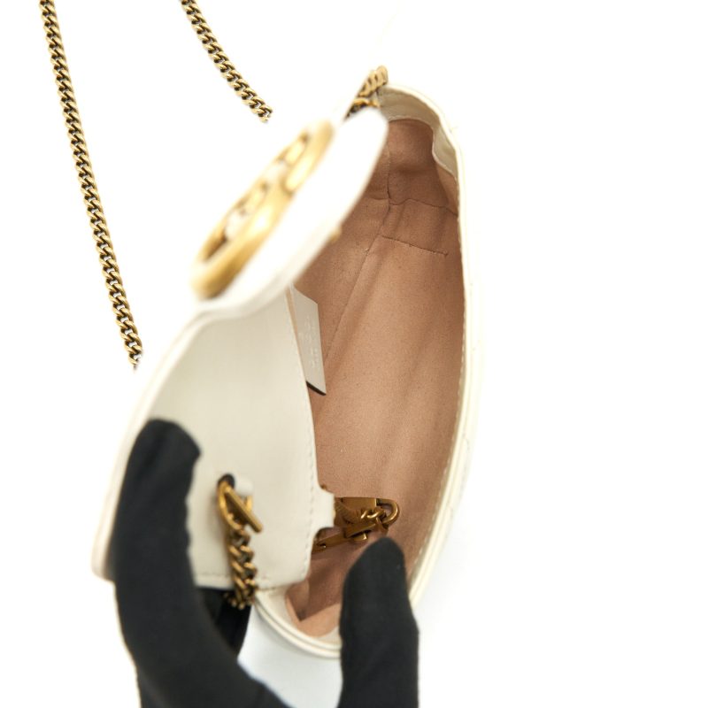 Gucci GG Marmont Super mini White with GHW - Barde - Image 7