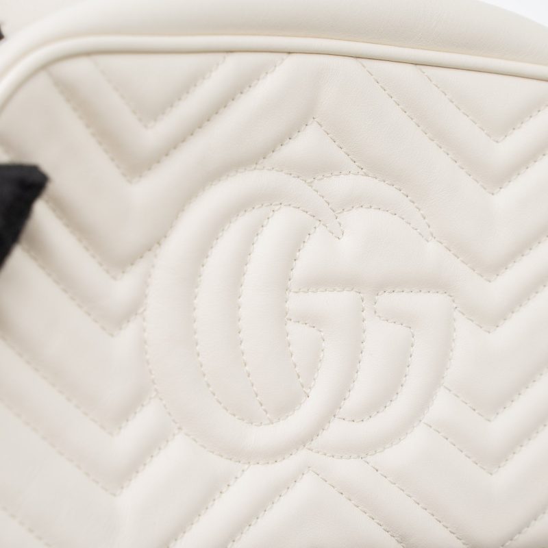 Gucci GG Marmont Camera Shoulder Bag Calfskin White GHW - Barde - Image 10