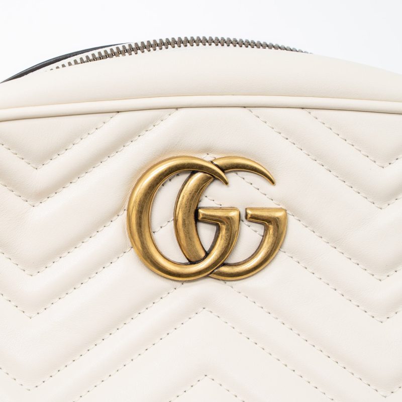 Gucci GG Marmont Camera Shoulder Bag Calfskin White GHW - Barde - Image 8