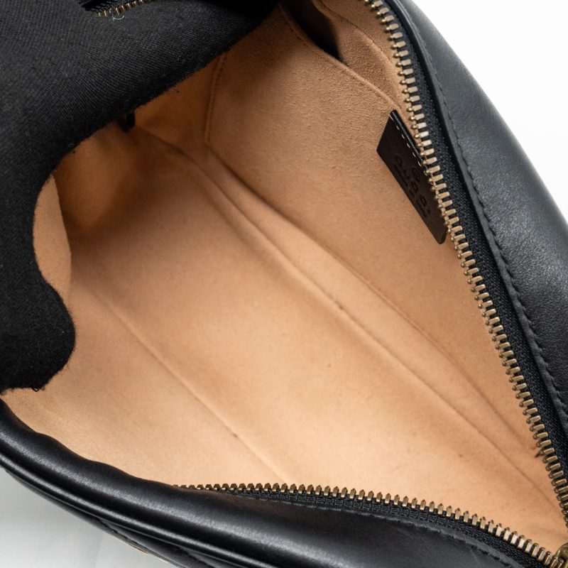 Gucci GG marmont matelasse camera shoulder bag leather black GHW - Barde - Image 10