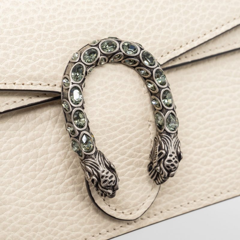 Gucci Super Mini Dionysus Calfskin White ruthenium SHW - Barde - Image 9