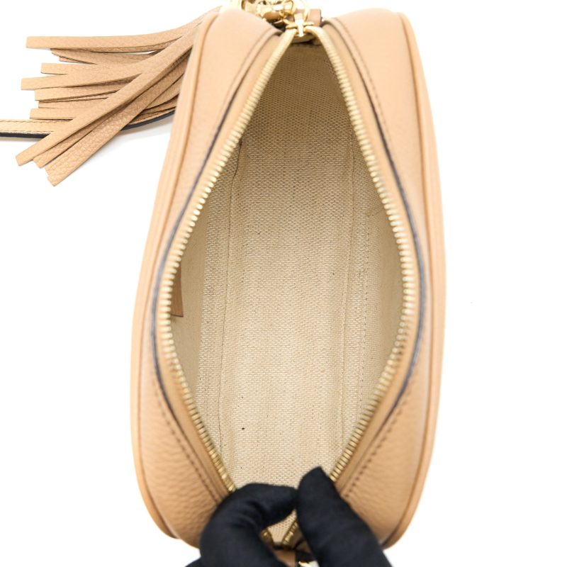 Gucci Soho Disco Bag Calfksin Dark Beige GHW - Barde - Image 5