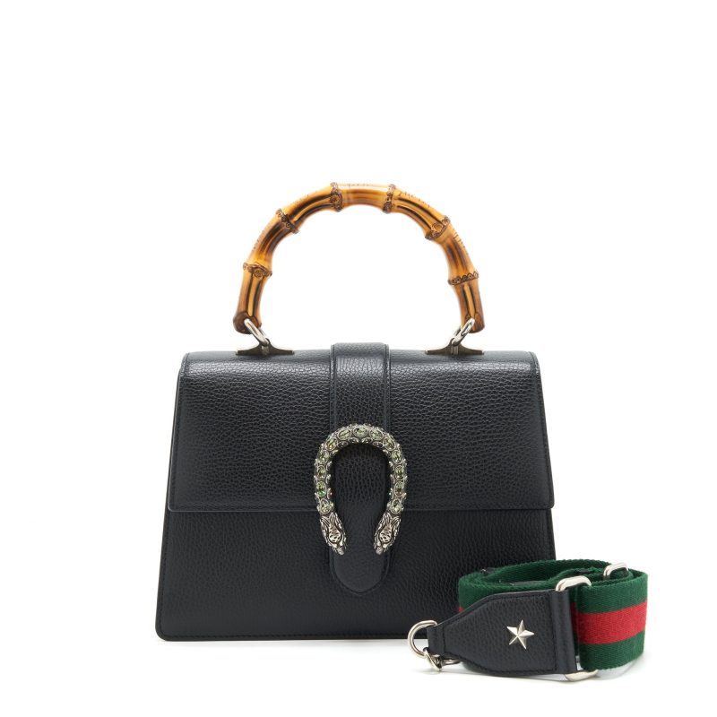 Gucci Bamboo 1947 Dionysus top handle bag Black - Barde