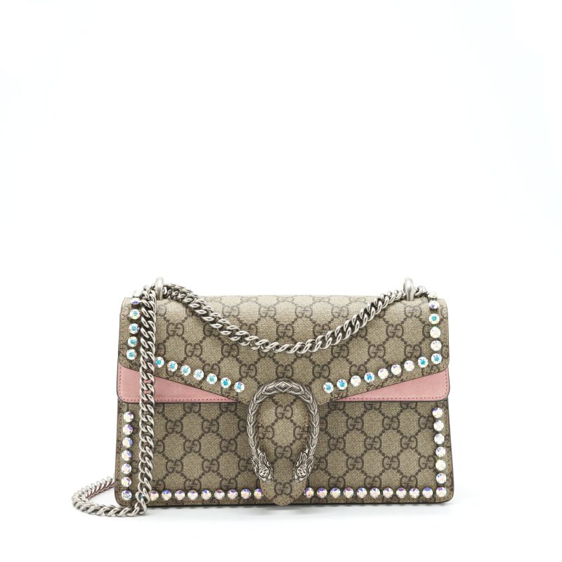 Gucci Dionysus GG Small Crystal Shoulder Bag SHW - Barde