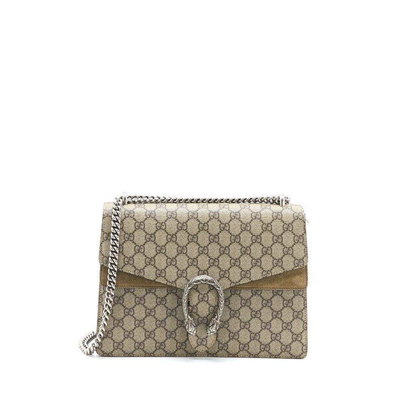 Gucci Dionysus Shoulder Bag GG Supreme Canvas/Suede SHW - Barde