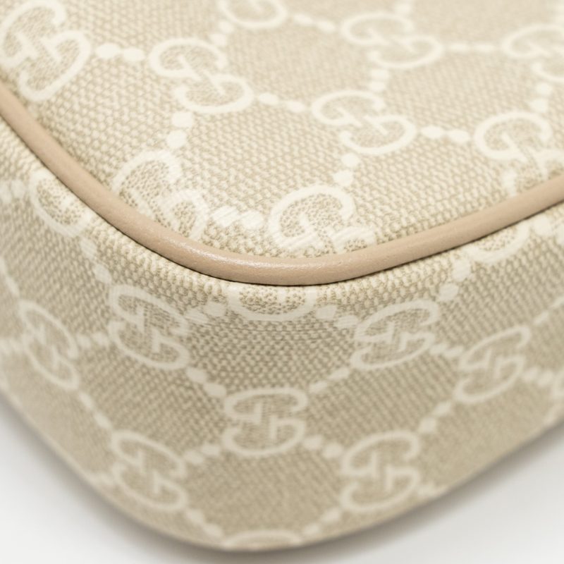 Gucci Ophidia Small Shoulder Bag GG Supreme Canvas Beige / White GHW - Barde - Image 8