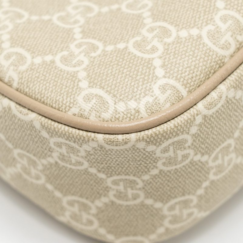 Gucci Ophidia Small Shoulder Bag GG Supreme Canvas Beige / White GHW - Barde - Image 9