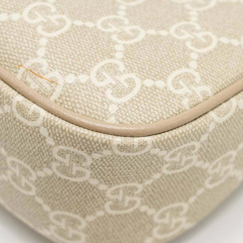 Gucci Ophidia Small Shoulder Bag GG Supreme Canvas Beige / White GHW - Barde - Image 10
