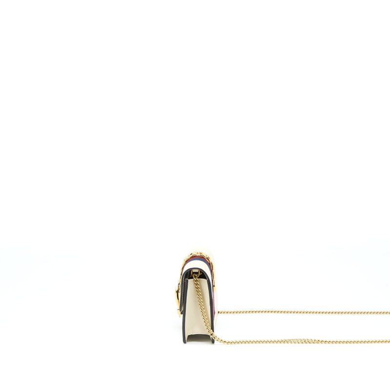 Gucci Sylvie Mini Chain Bag Calfskin White GHW - Barde - Image 3