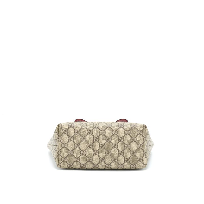 Gucci Children's GG Supreme/Multicolour Bow Tote - Barde - Image 5