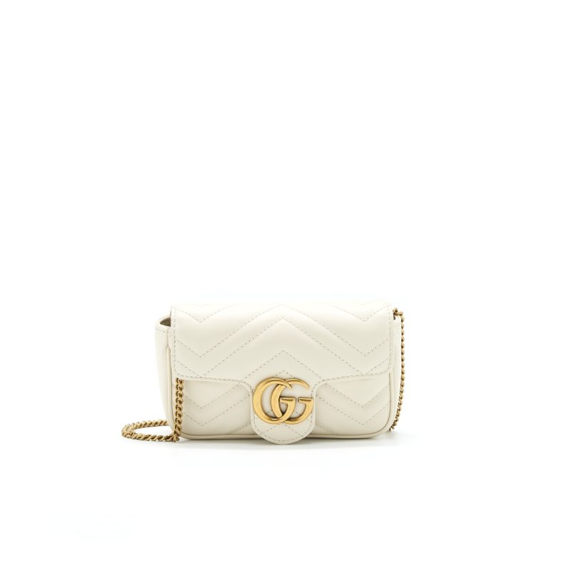 Gucci GG Marmont Super Mini Bag in White - Barde