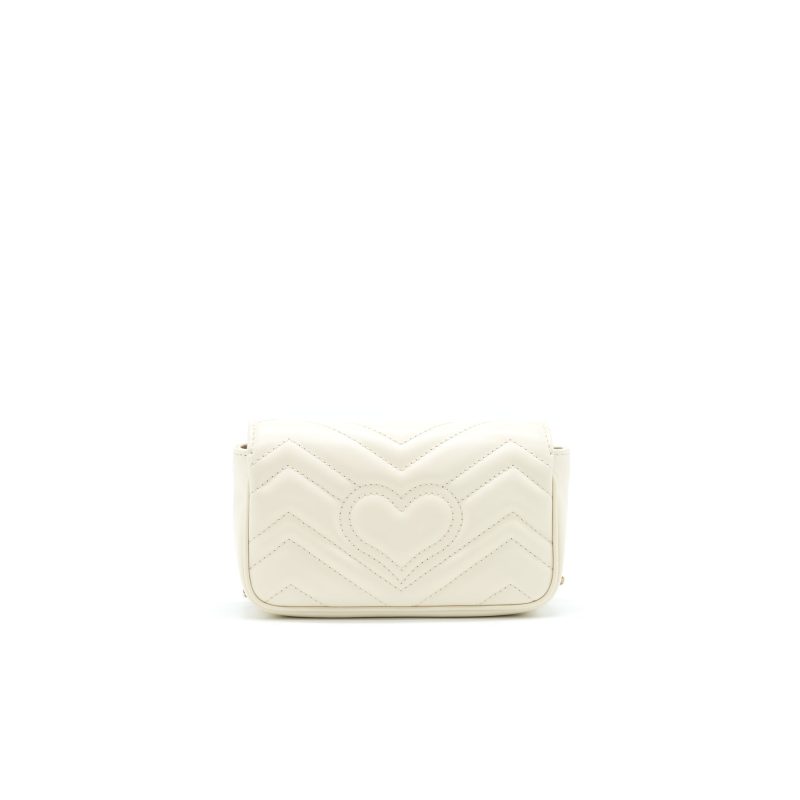 Gucci GG Marmont Super Mini Bag in White - Barde - Image 2