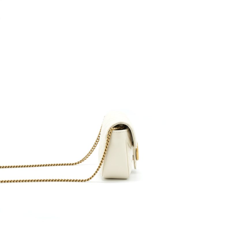 Gucci GG Marmont Super Mini Bag in White - Barde - Image 3