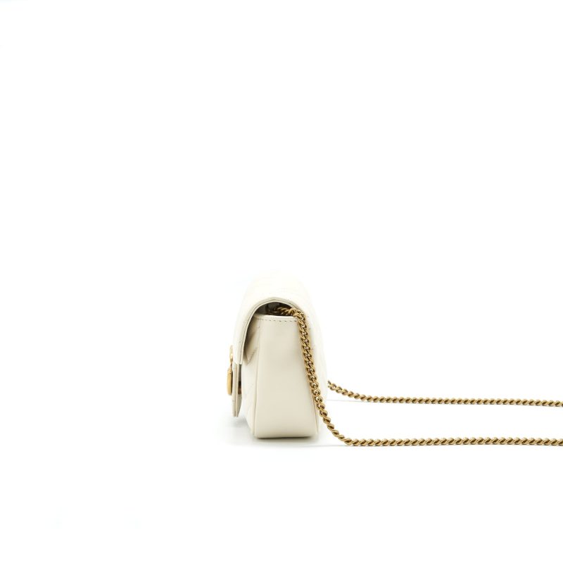 Gucci GG Marmont Super Mini Bag in White - Barde - Image 4