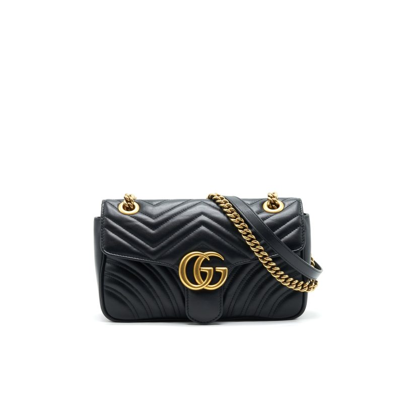 GUCCI GG MARMONT SMALL SHOULDER BAG BLACK - Barde