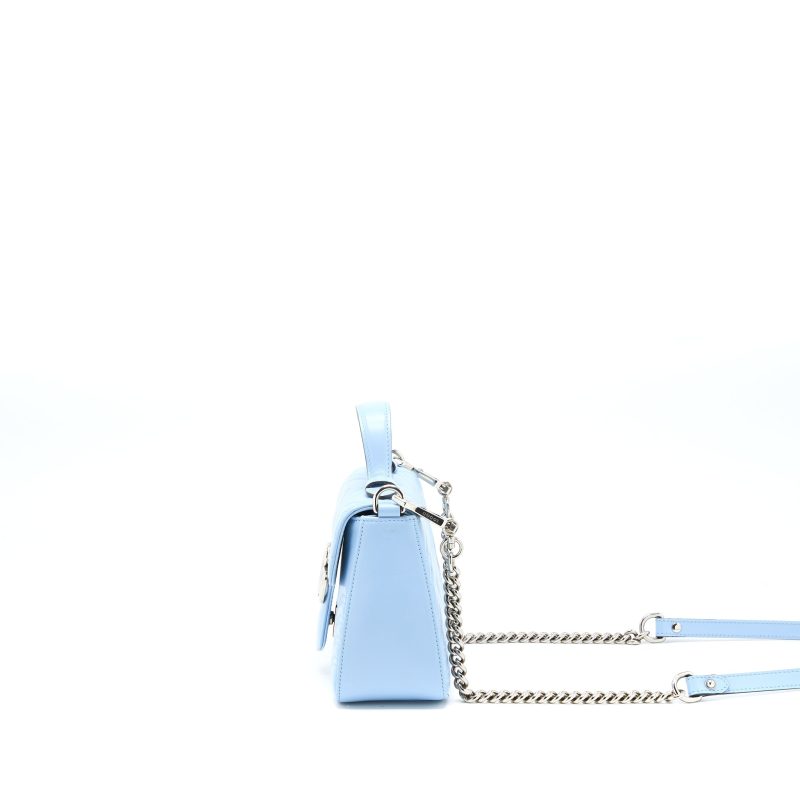 Gucci GG Marmont Mini Top Handle Bag Calfskin Light Blue SHW - Barde - Image 3
