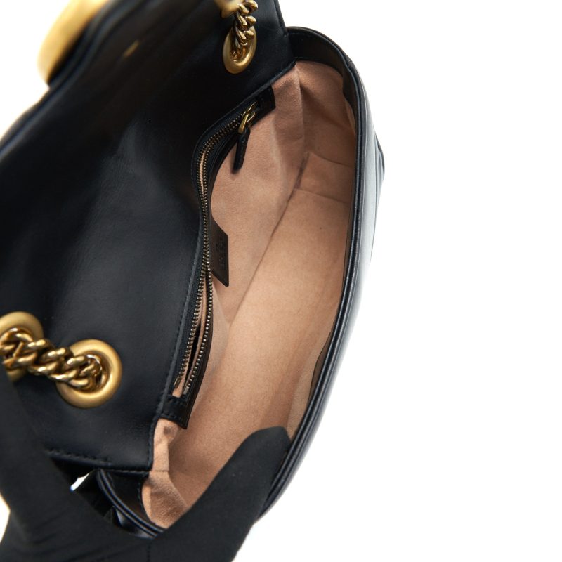 GUCCI GG MARMONT SMALL SHOULDER BAG BLACK - Barde - Image 9