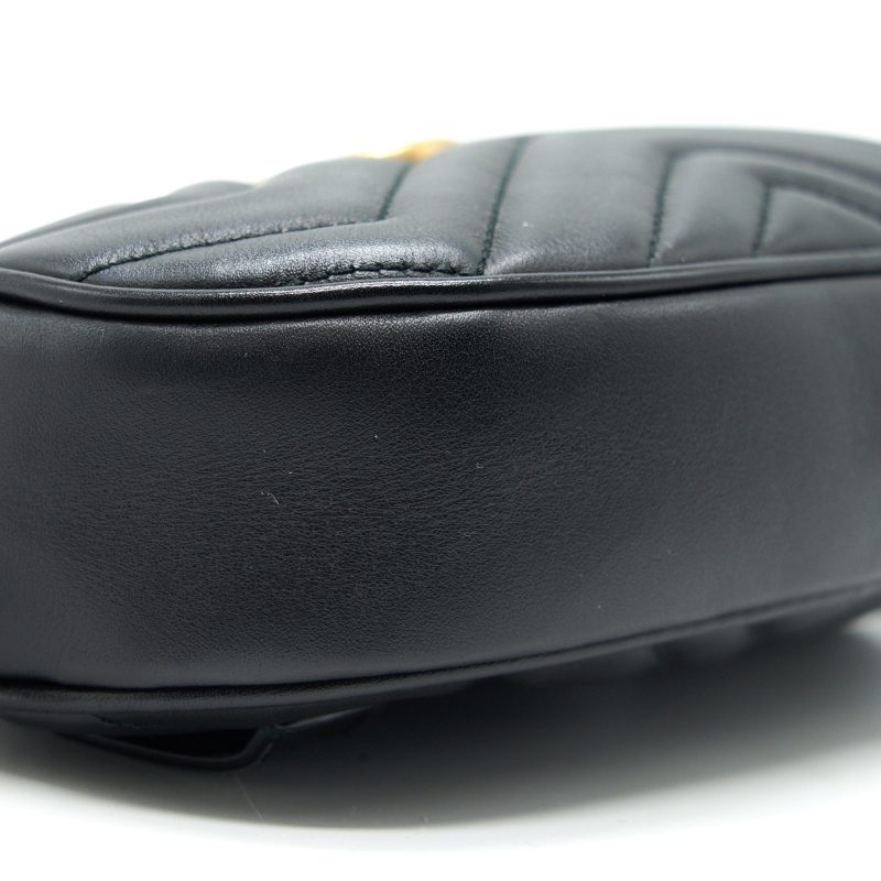 GUCCI GG MARMONT Matelasse Leather Belt Bag in Black 85cm - Barde - Image 6