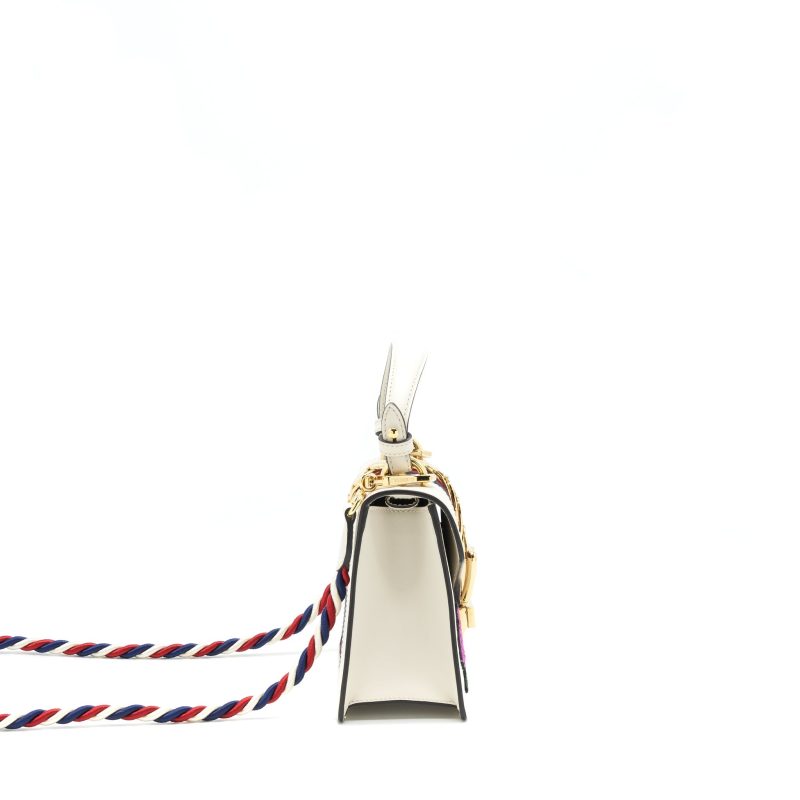 Gucci Sylvie Embroidered Mini Bag White - Barde - Image 3