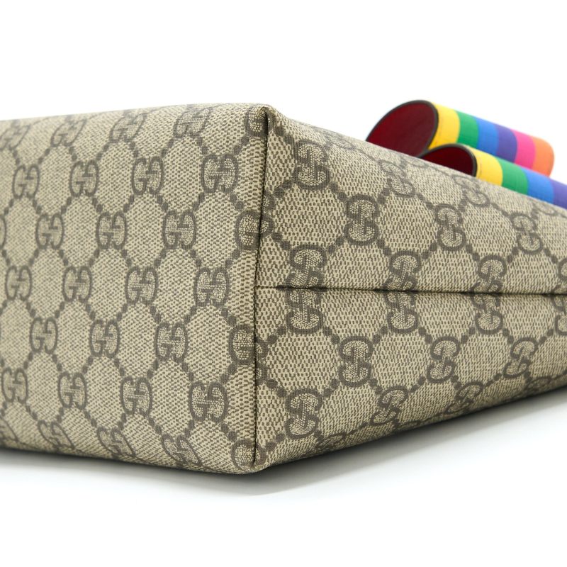 Gucci Children's GG Supreme/Multicolour Bow Tote - Barde - Image 7