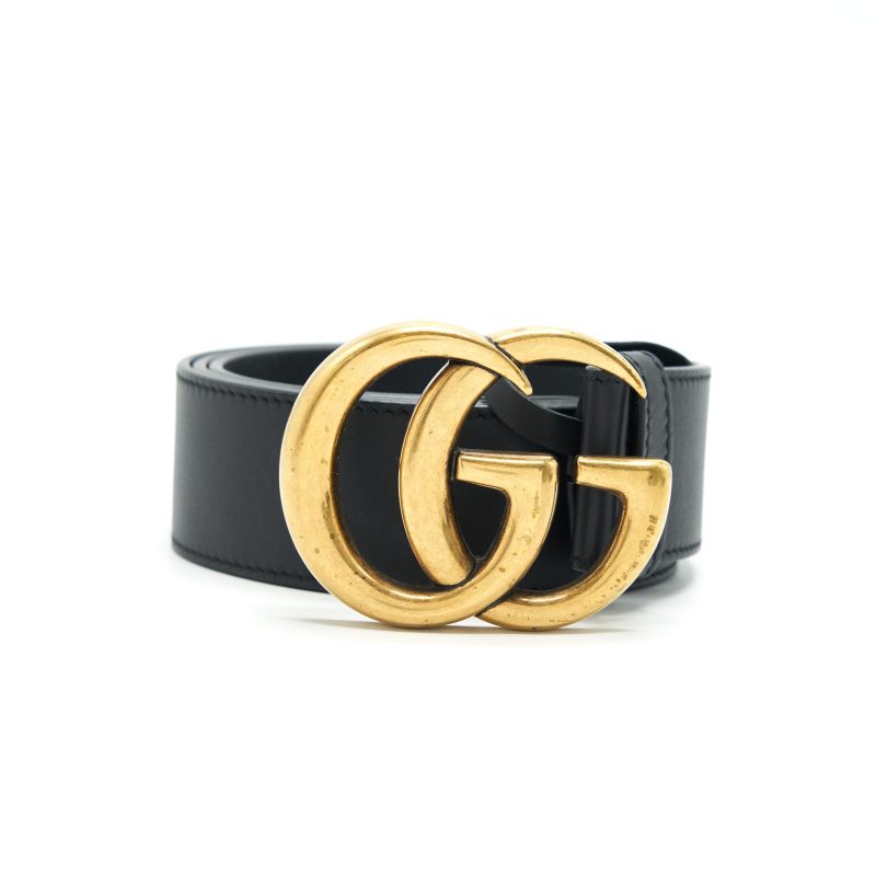 Gucci Wide Leather Belt with G Buckle 4cm wide size 80 - Barde