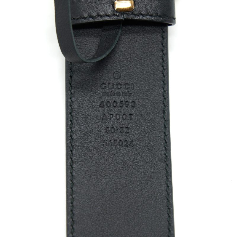 Gucci Wide Leather Belt with G Buckle 4cm wide size 80 - Barde - Image 2