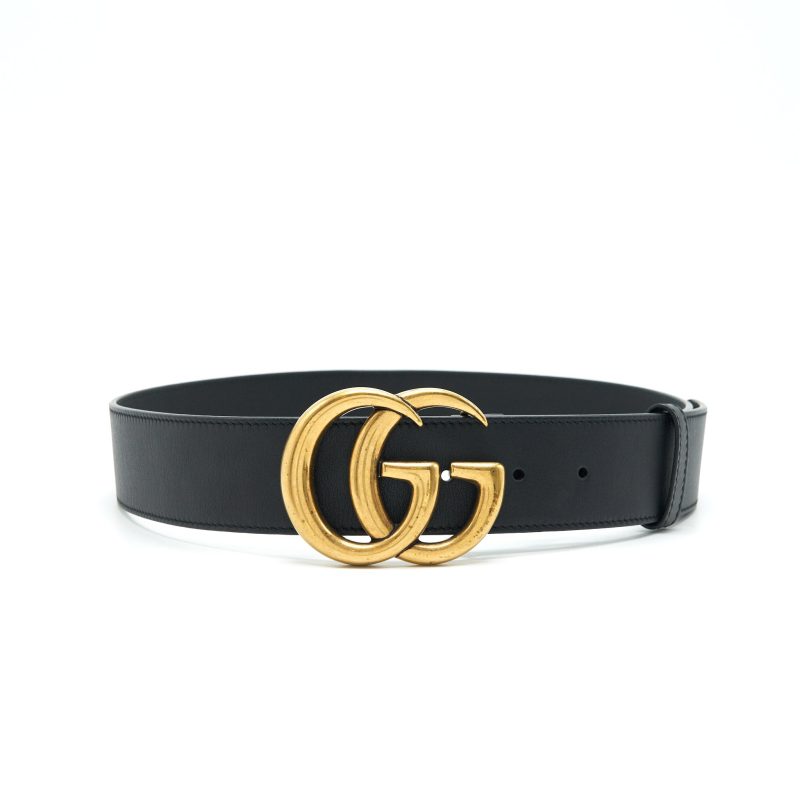 Gucci Wide Leather Belt with G Buckle 4cm wide size 80 - Barde - Image 4