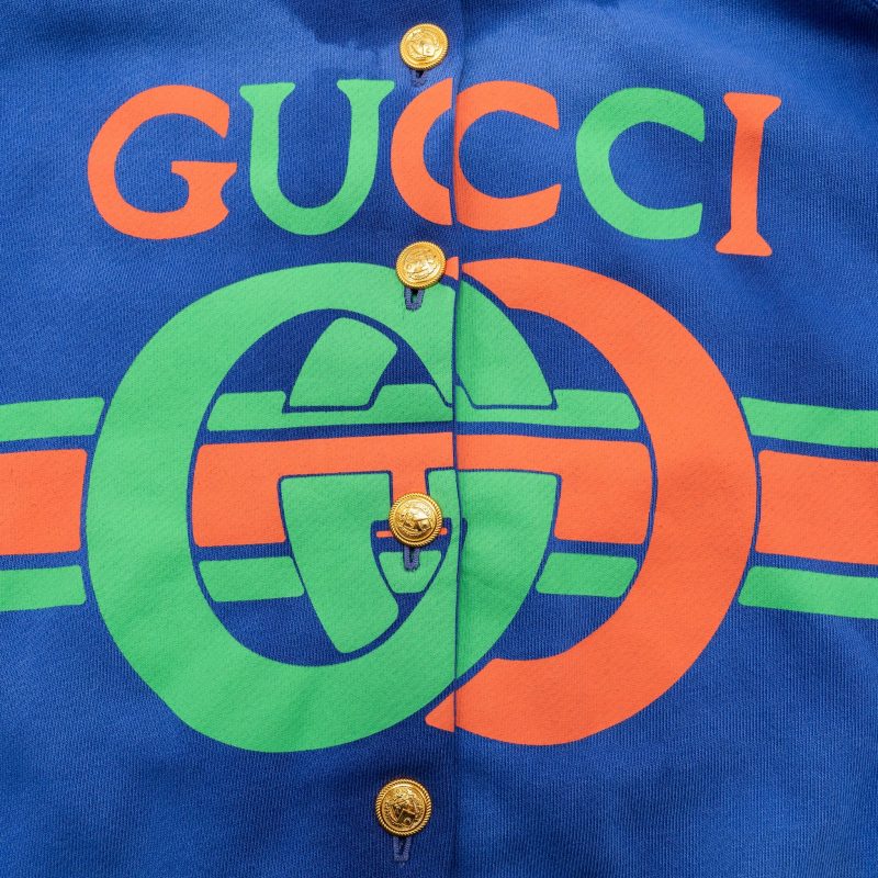 Gucci Size XS Oversized GG Logo Cardigan/Jacket Cotton Multicolour - Barde - Image 4