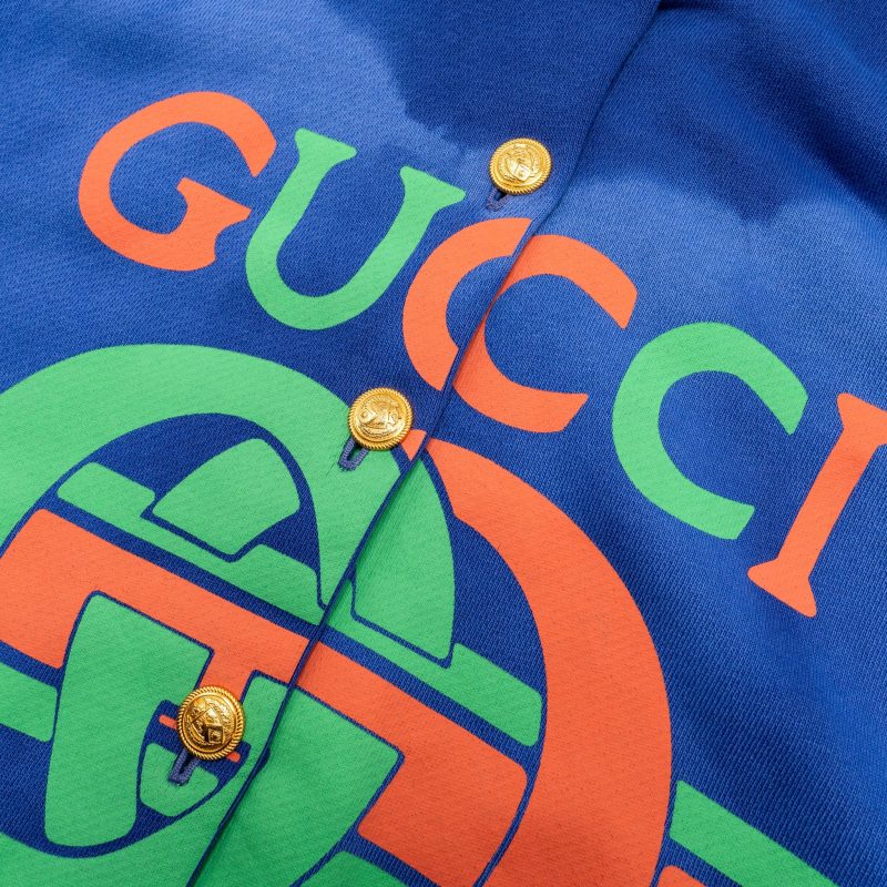 Gucci Size XS Oversized GG Logo Cardigan/Jacket Cotton Multicolour - Barde - Image 5