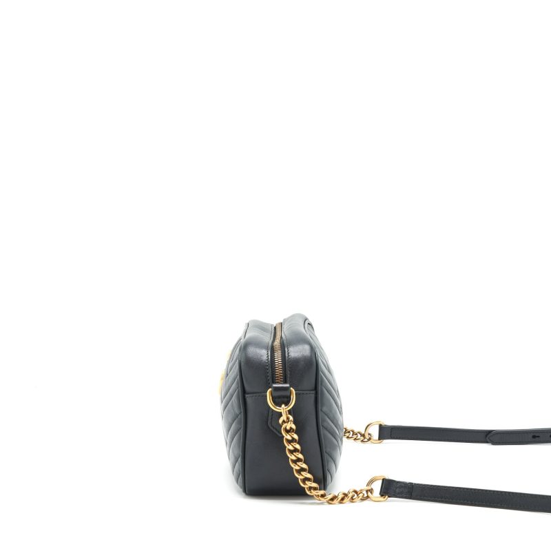 Gucci Marmont small matelasse shoulder bag black GHW - Barde - Image 4