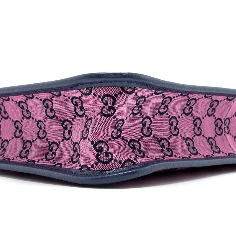 Gucci kids tote bag canvas / leather pink / dark blue - Barde - Image 6