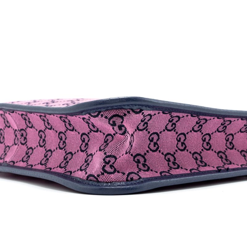 Gucci kids tote bag canvas / leather pink / dark blue - Barde - Image 7