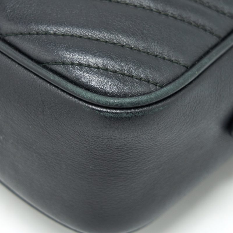 Gucci Marmont small matelasse shoulder bag black GHW - Barde - Image 9