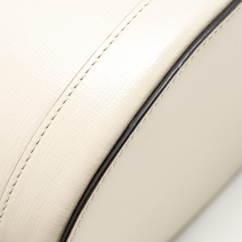 Gucci 1955 Horsebit Bucket Tote Bag Calfskin White GHW - Barde - Image 10