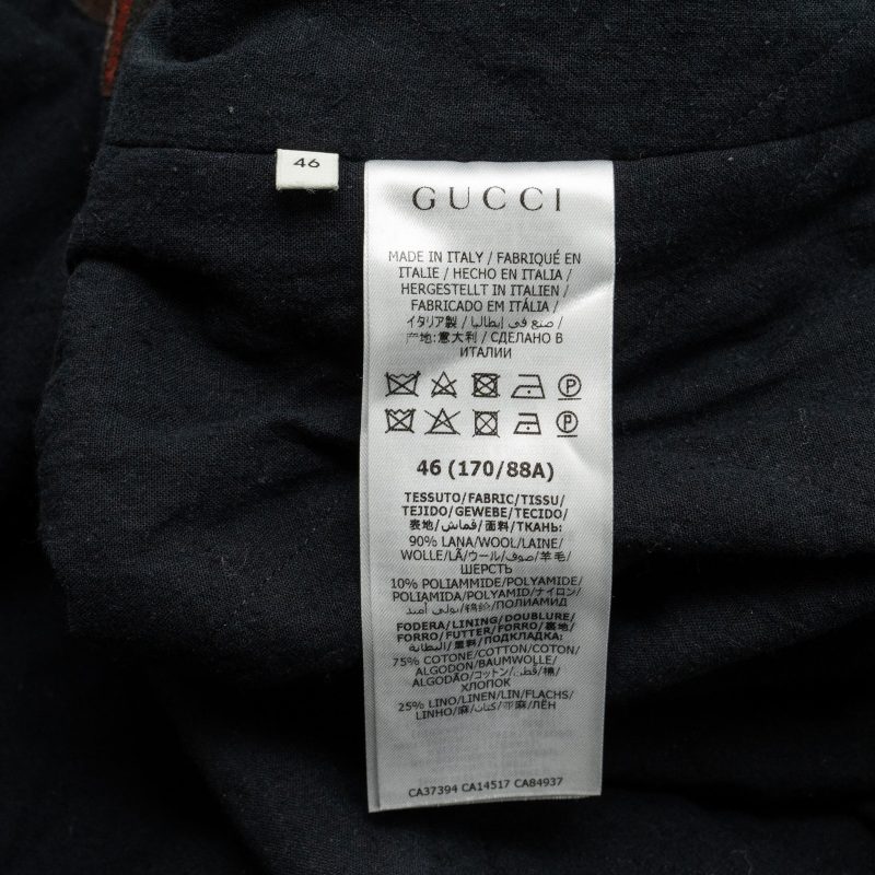 GUCCI Size 46 Men’s Checked Wool Jacket Multicolour - Barde - Image 6