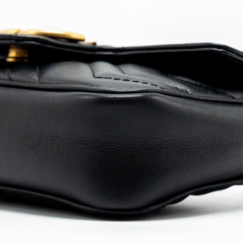 Gucci Super Mini Marmont calfskin black GHW - Barde - Image 7